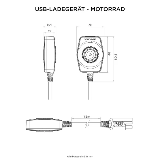 Quad Lock Motorrad USB-Ladegerät
